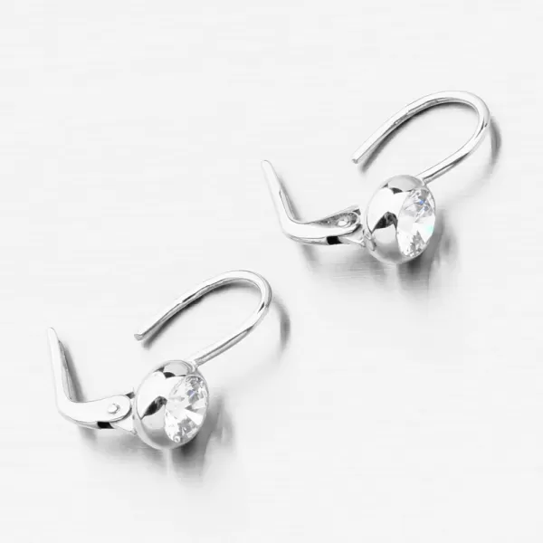 Dámské náušnice bílé zlato 585 zirkon 688P-120321