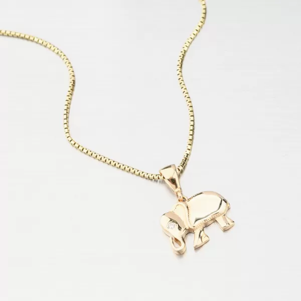 Slon se zirkonem - zlato 585 GCA13-010