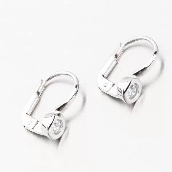 Náušnice z bílého zlata se zirkonem GCA12-005
