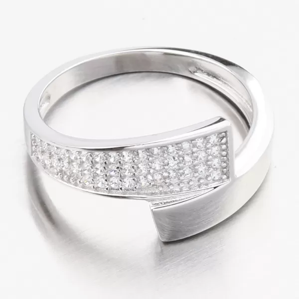 Stříbrný prsten se zirkony PKL-1064