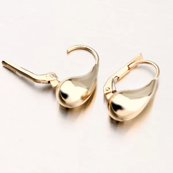 Dámské náušnice žluté zlato 585 kapky 12R-764