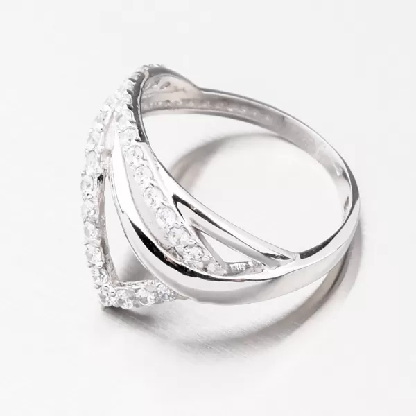 Zlatý prsten se zirkony 1-307