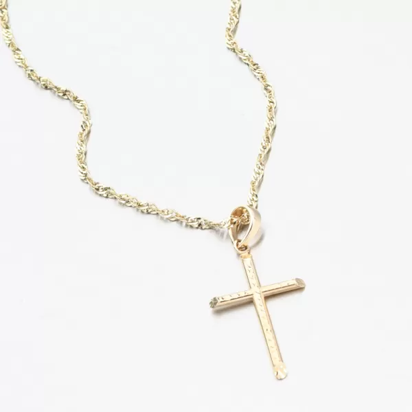 Přívěsek žluté zlato 585 kříž 112P-130639