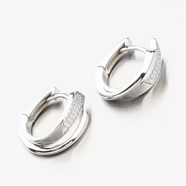 Stříbrné kruhy se zirkony PKL-2192