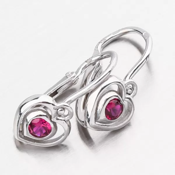 Dětské náušničky bílé zlato 585 zirkon se 52DN-2752BČ