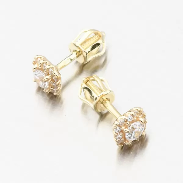 Zlaté náušnice pecky se zirkony DZF5541-ZL-ZIR