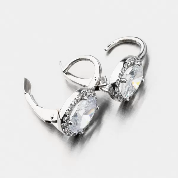 Dámské náušnice bílé zlato 585 zirkon 148P-122186