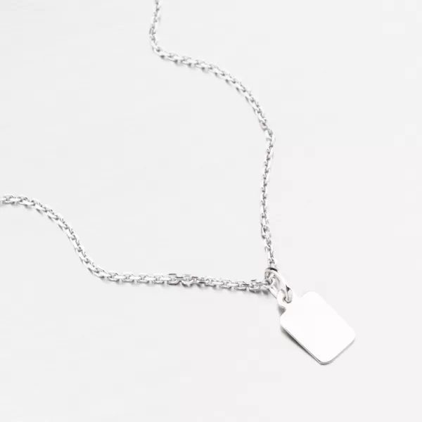 Přívěsek bílé zlato 585 destička 53P-384-B