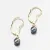Dámské náušnice žluté zlato 585 perly s černá 52GZ-3015-ZL-KL-Black