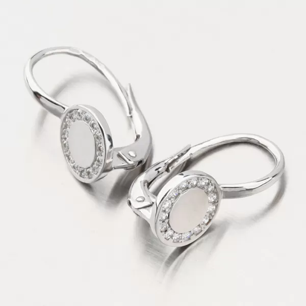 Náušnice z bílého zlata se zirkony 668P-120418