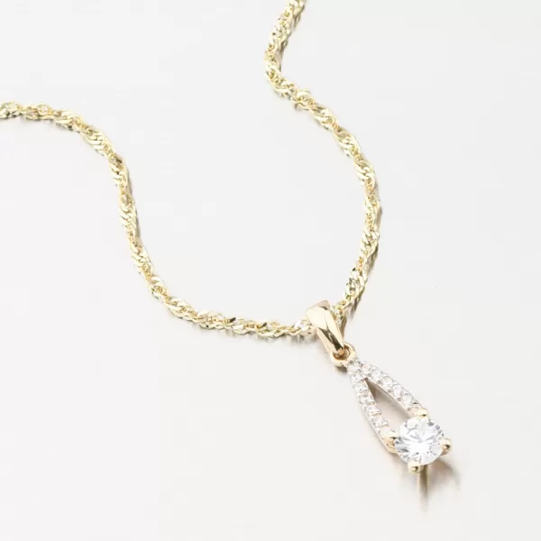 Zlatý přívěsek se zirkony 53GZZ-8051-ZL