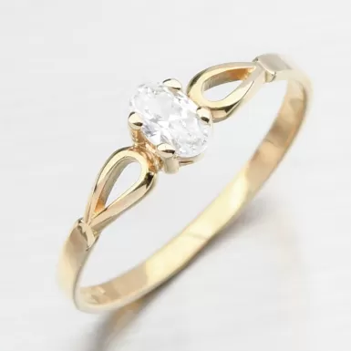 Dámský prsten žluté zlato 585 zirkon 681P-110046-001