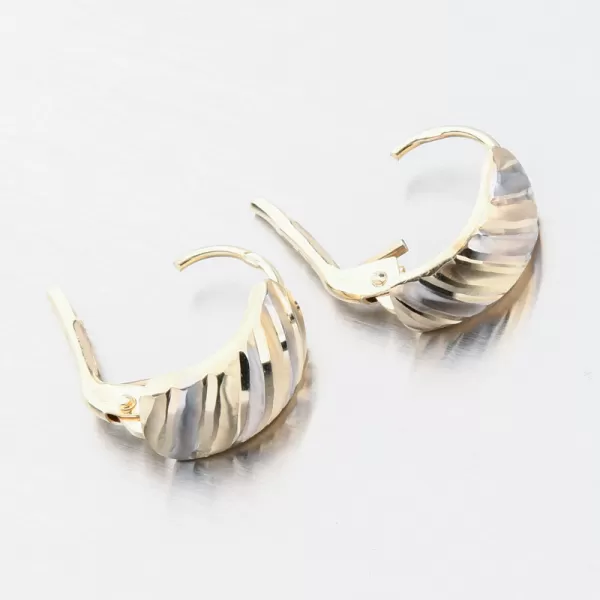 Zlaté náušnice gravírované 42-32563