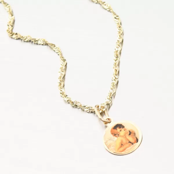 Přívěsek žluté zlato 585 andělíčkem 13-105A