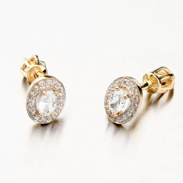 Zlaté náušnice se zirkony 52GZ-8049ZL-ZIR-SR