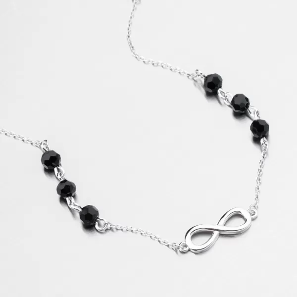 Dámský náramek stříbro 925 nekonečno s kuličkami PKL-4042