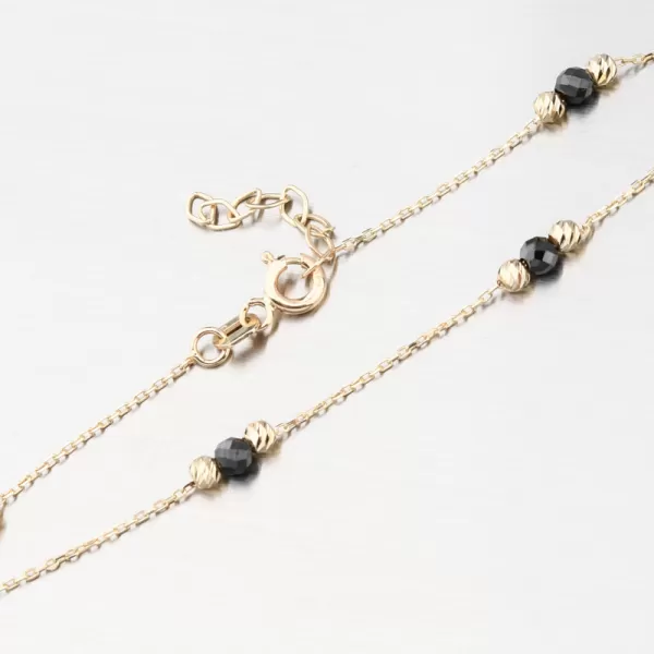 Náramek s černými zirkony - zlato 585 GCA14-007