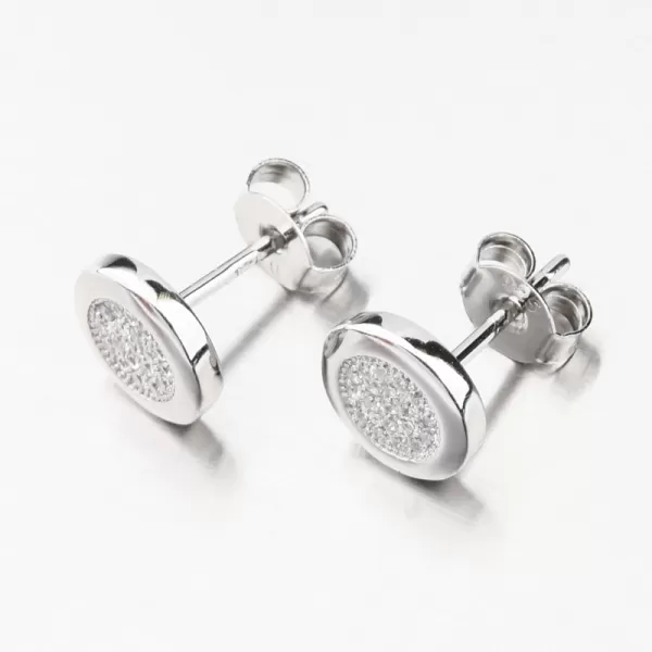 Stříbrné náušnice pecky se zirkonem UPST-121187