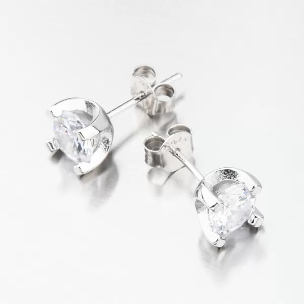 Stříbrné náušnice pecky se zirkonem UPST-122798-6