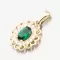 Zlatý přívěsek se smaragdem a se zirkony 13R-424
