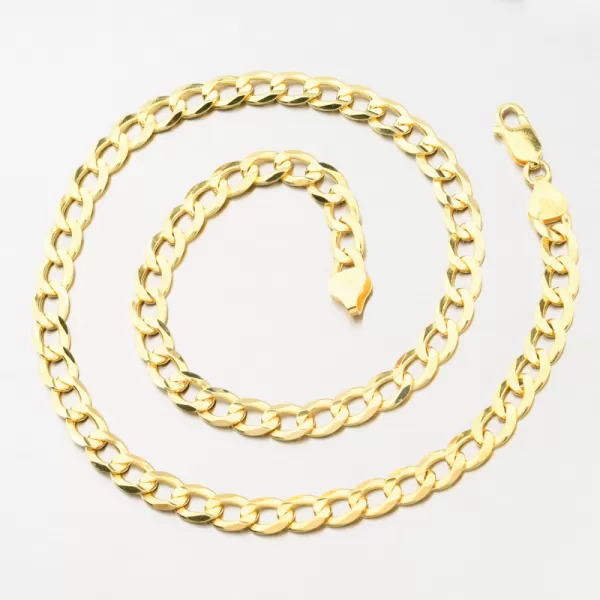 Stříbrný zlacený řetízek Pancer CHRS-08-180-FLAT-CONC-AU