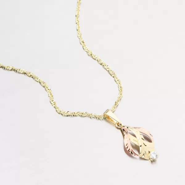 Dámský přívěsek žluté zlato 585 zirkon 53P-076