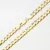 Pánský řetízek stříbro 925 zlacený Pancer CHRS-08-180-FLAT-CONC-AU