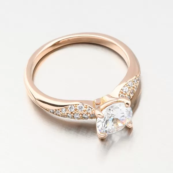 Prsten z růžového zlata DZF4612-CV-ZIR