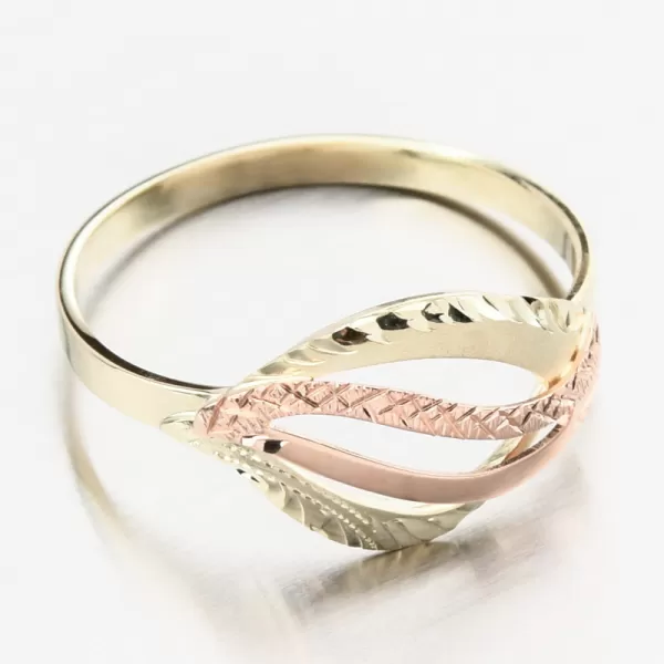 Dámský prsten zlato mix 585 51P-519