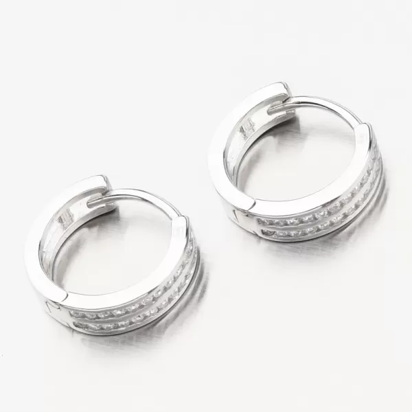 Stříbrné kruhy se zirkony PKL-2179