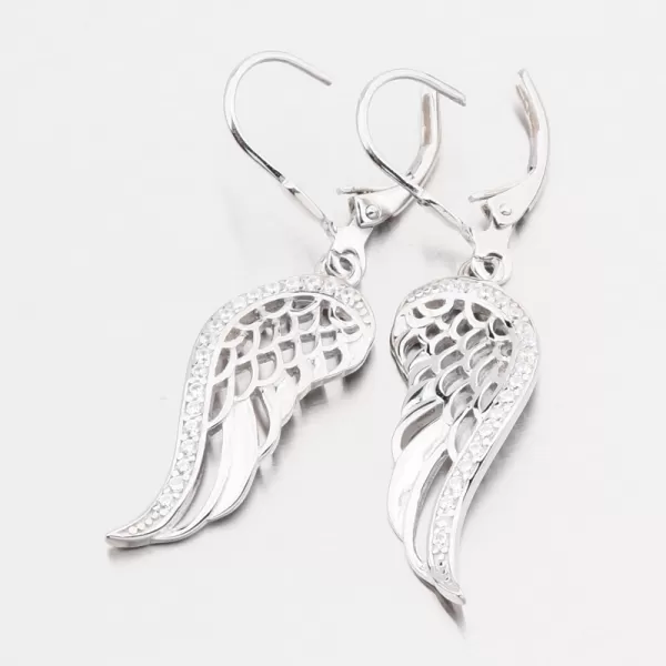 Visací stříbrné náušnice andělská křídla PKL-2280