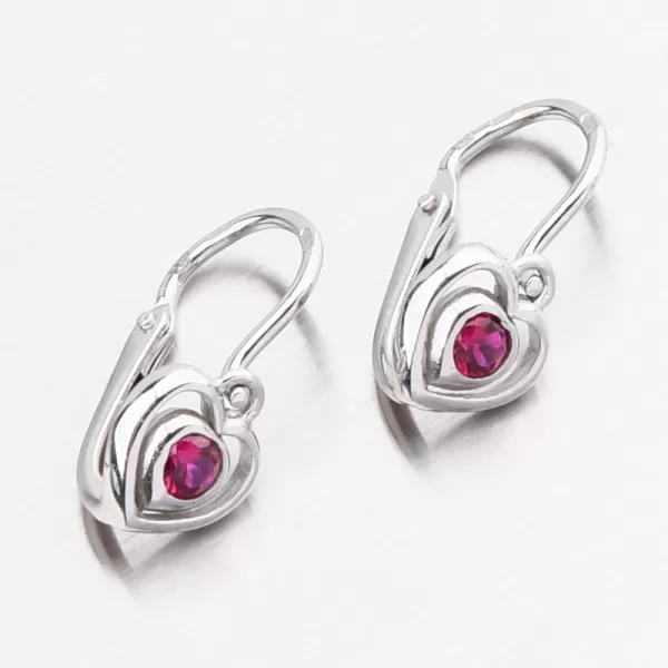 Dětské náušničky bílé zlato 585 zirkon se 52DN-2752BČ