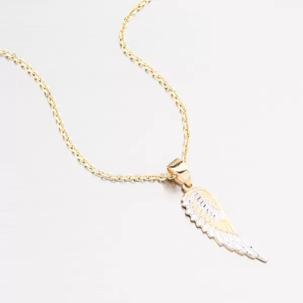 Dámský přívěsek zlato mix 585 andělské křídlo 142P-131274