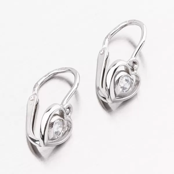Dětské náušničky bílé zlato 585 zirkon 52DN-2752BB
