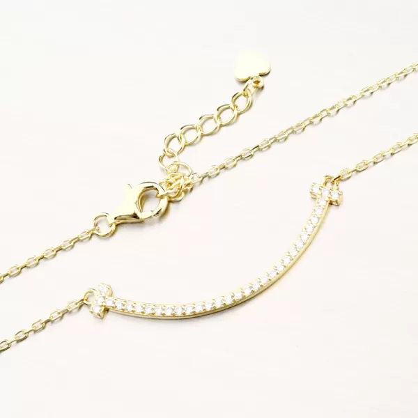 Dámský náhrdelník stříbro 925 pozlacený se zirkony PKL-5017