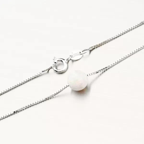 Dámský náhrdelník stříbro 925 bílý opál PKL-5012