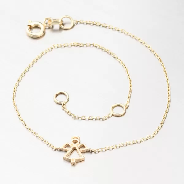 Náramek s andělem - zlato 585 GCA14-002