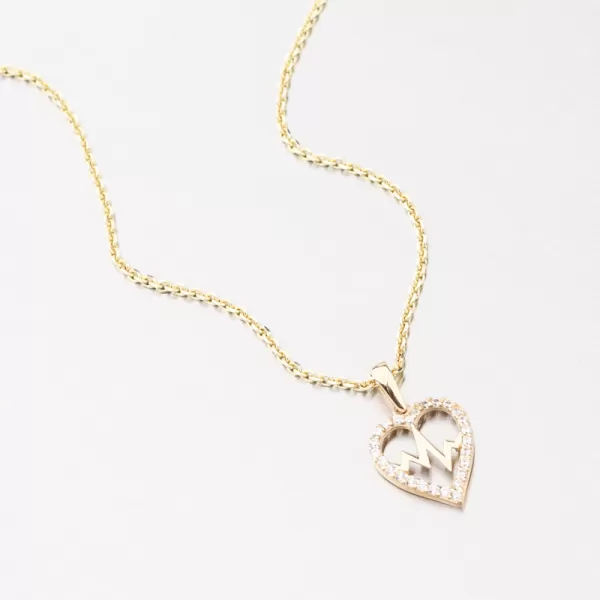 Přívěsek srdce se zirkony 43-22213