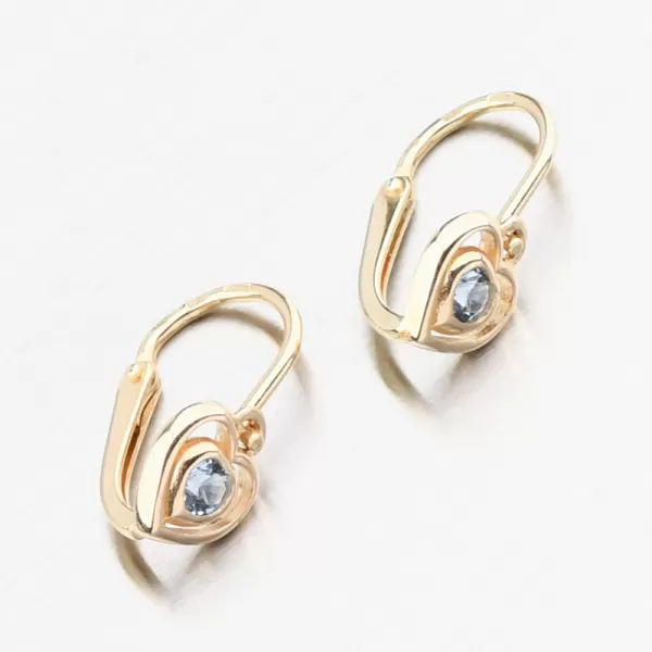 Dětské náušničky žluté zlato 585 zirkon 52DN-2752ZSM