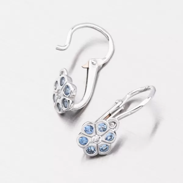 Dětské náušničky bílé zlato 585 zirkon 52DN-1737-BBSM