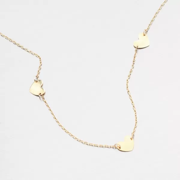 Zlatý náramek srdce 14R-037