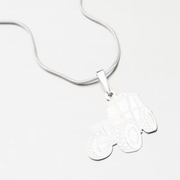 Stříbrný přívěsek traktor PAMŠ-130788-Ag