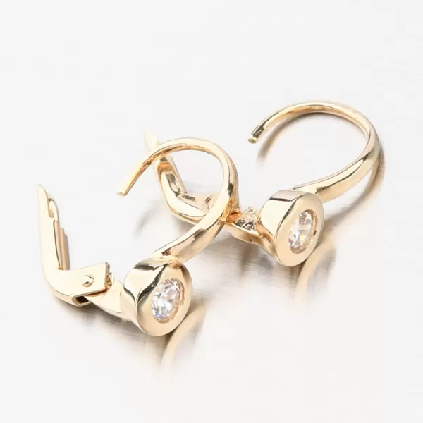 Zlaté náušnice se zirkonem GCA12-004