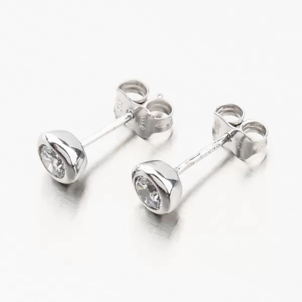 Dámské náušnice bílé zlato 585 zirkon 148P-121808