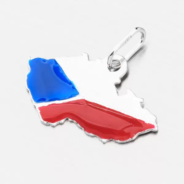 Stříbrný přívěsek Česká republika PAMŠ-132072-Ag