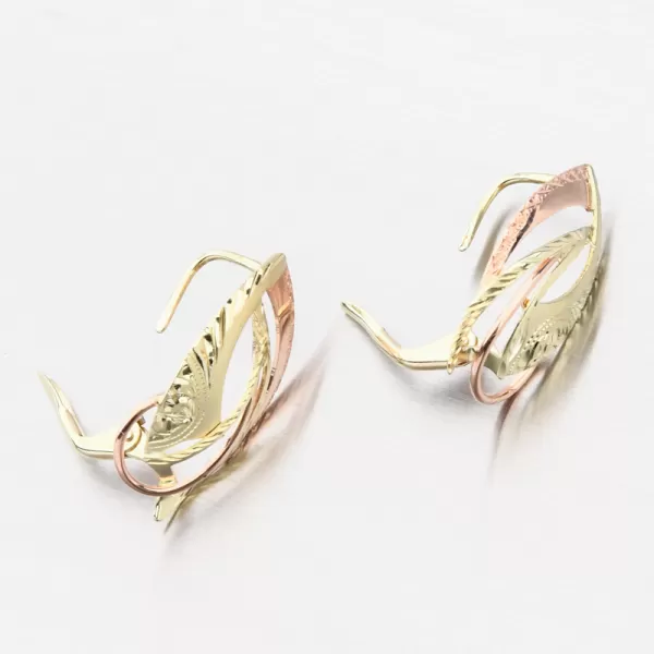 Dámské náušnice žluté zlato 585 - klasik 52NK-205