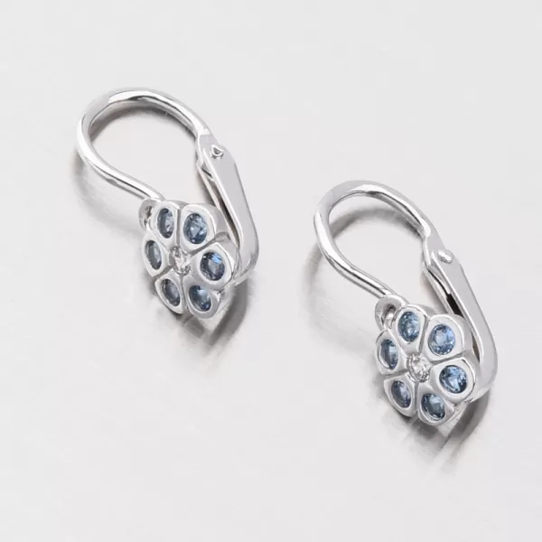 Dětské náušničky bílé zlato 585 zirkon 52DN-1737-BBSM