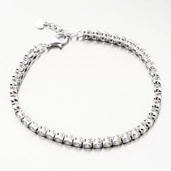 Stříbrný náramek se zirkony PKL-4028