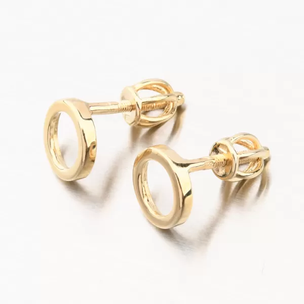 Dámské náušnice žluté zlato 585 ve žlutém 663P-120572