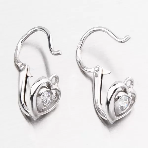 Dětské náušničky bílé zlato 585 zirkon 52DN-2752BB